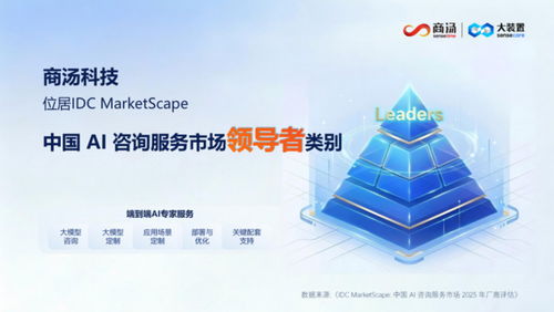 商湯科技榮膺IDC MarketScape中國AI咨詢服務(wù)市場領(lǐng)導(dǎo)者，以技術(shù)開發(fā)引領(lǐng)行業(yè)創(chuàng)新